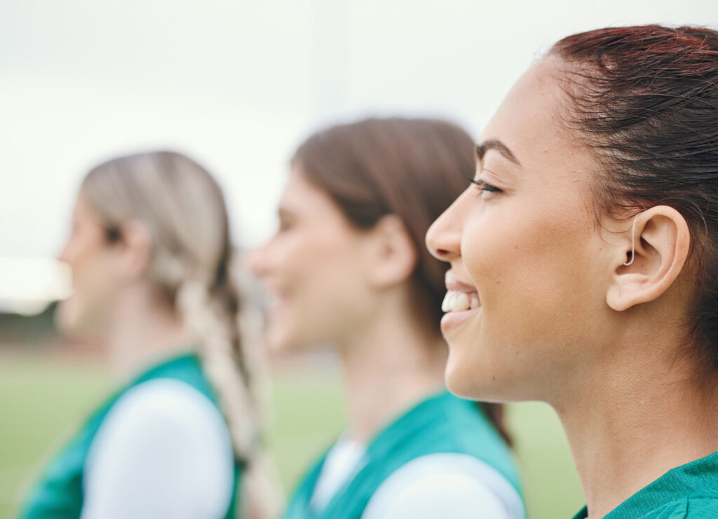 Young athlete smiling. 